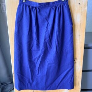Vintage Pendleton Wool Skirt | Size 6 | Blue | Made in USA